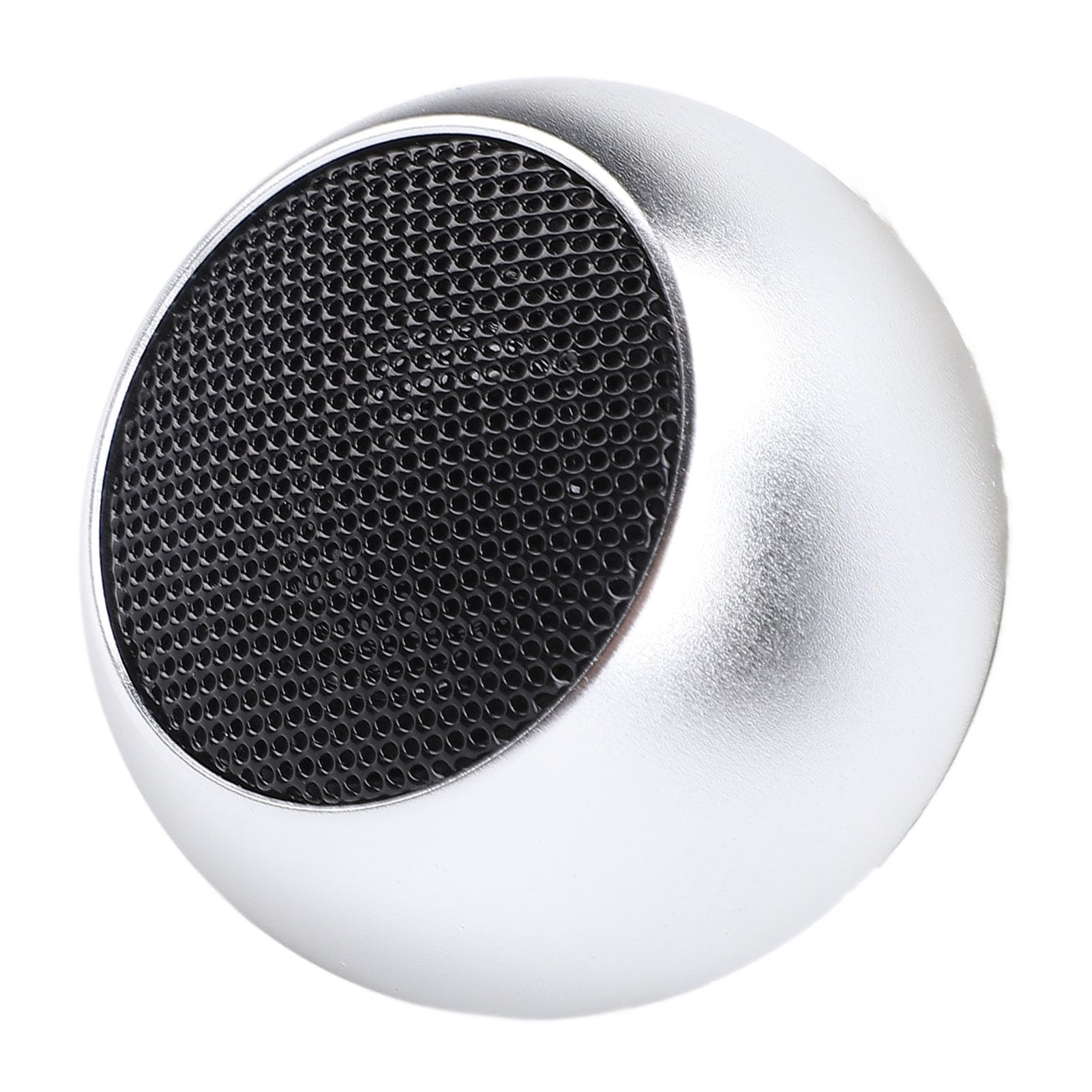 Gugxiom Small Speaker, Portable Bluetooth Speaker, Mini Small Metal Speakers, Bass, 360 Degree Surround, for Hiking, Biking, Home (Silver)