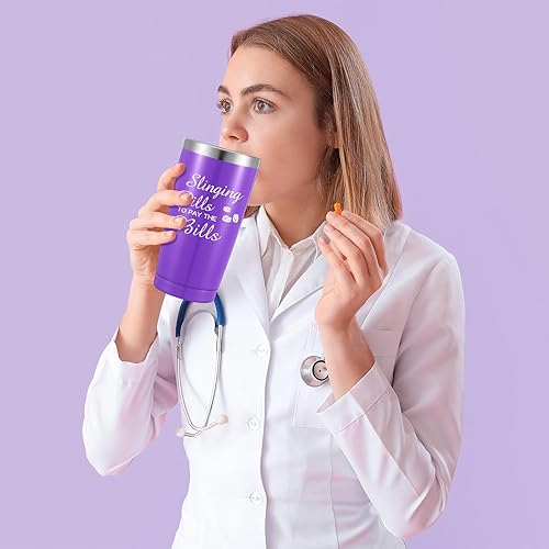 Miniatura 3 de Boao Regalos para técnicos de farmacia, taza de graduación de 20 onzas con tapa y pajilla, pastillas para pagar las facturas, regalo de