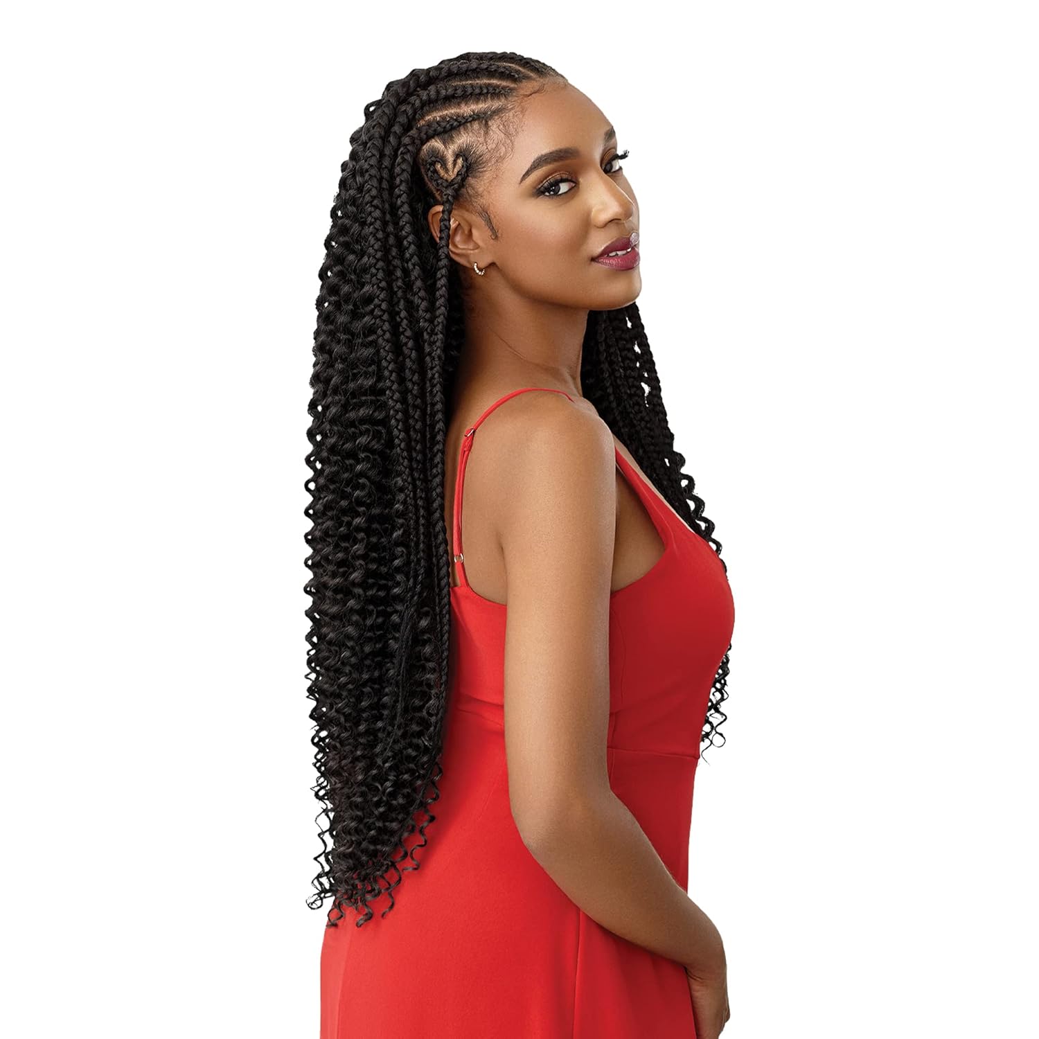 Outre Crochet Braid X-Pression Twisted Up 3X SUMMER DEEP WAVE 26″ SUPER LONG (5-Pack, 1B)