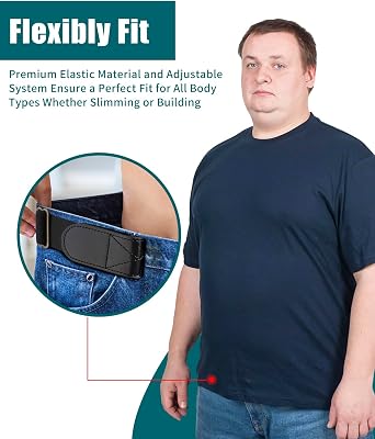 Magic Buckleless Men's Stretch Belts: Comfort Revolution- Hook-Loop Adjustable No Buckle Elastic Belt for Jeans Khaki, 32-48