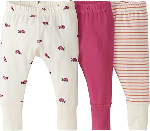 Moon and Back by Hanna Andersson Unisex Babies' Organic Cotton Jogger Pants, Pack of 3