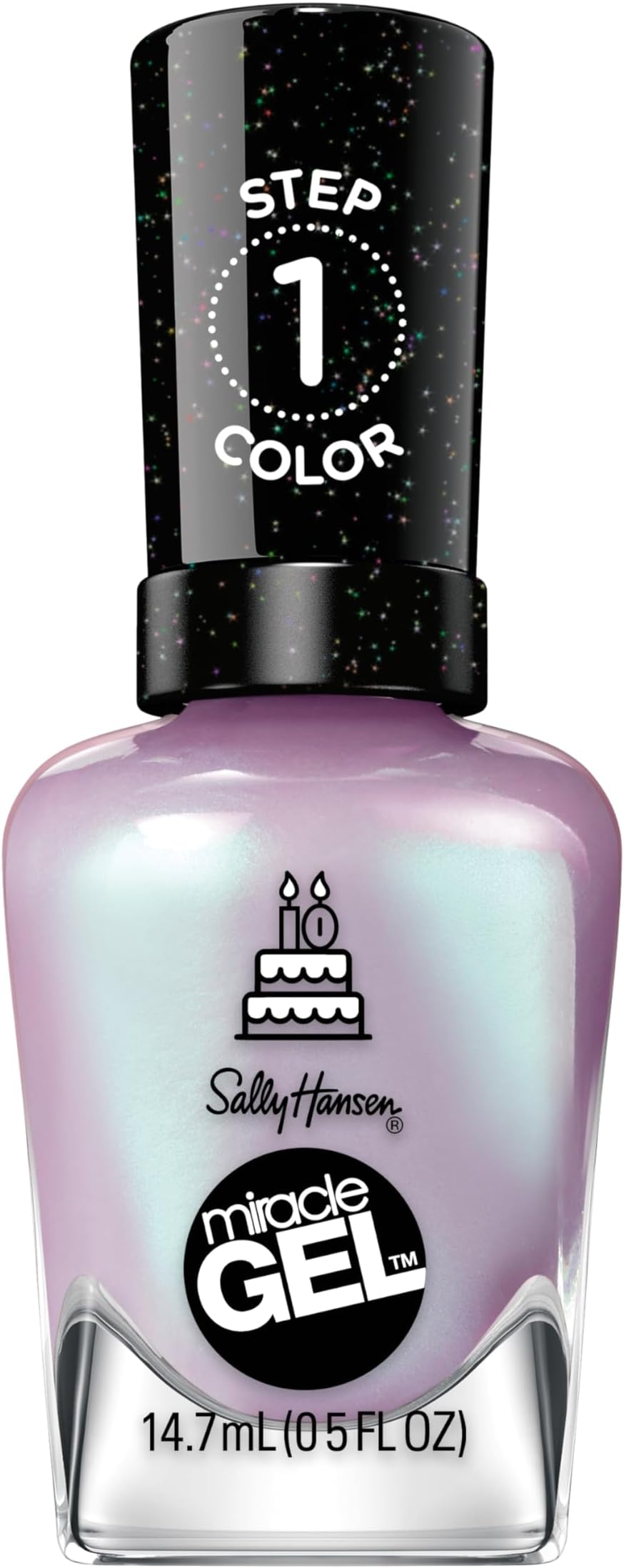 Miracle Gel Salon Quality Nail Polish | Gel-Like Formula, Two-Step System, No UV Light Needed, Long Lasting | Shimmery | 532 Affairy To Remember | Purple with hints of Blue Nail Polish