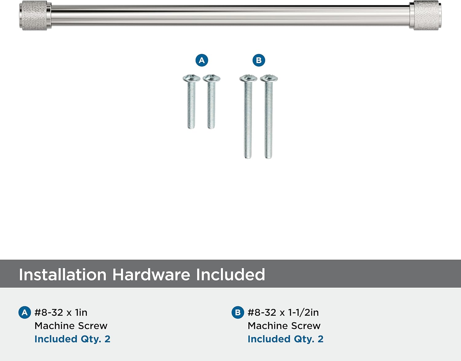 Amerock Faraday 10-1/16 inch (256mm) Center-to-Center Polished Nickel Cabinet Pull, BP37748PN