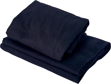 Master Massage 3 Piece Set Cotton Flannel Sheets, Machine Washable, Table Cover Set, Beauty Salon SPA Bed Replacement Cover, Includes Table Cover, Face Cushion Cover, Table Sheet (Black)