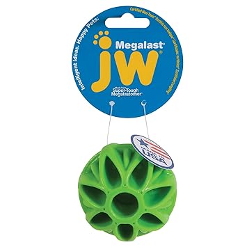 JW Pet Company MegaLast Ball Dog Toy, Medium (Colors Vary)