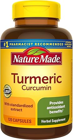 Nature Made Turmeric Curcumin 500 mg, Herbal Supplement for Antioxidant Support, 120 Capsules, 120 Day Supply