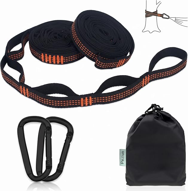 Hammock Tree Straps Tree Swing Straps Kit Best 9.2 FT Holds 1320 LBS 14+1 Adjusting Ring Straps Suitable for All hammocks