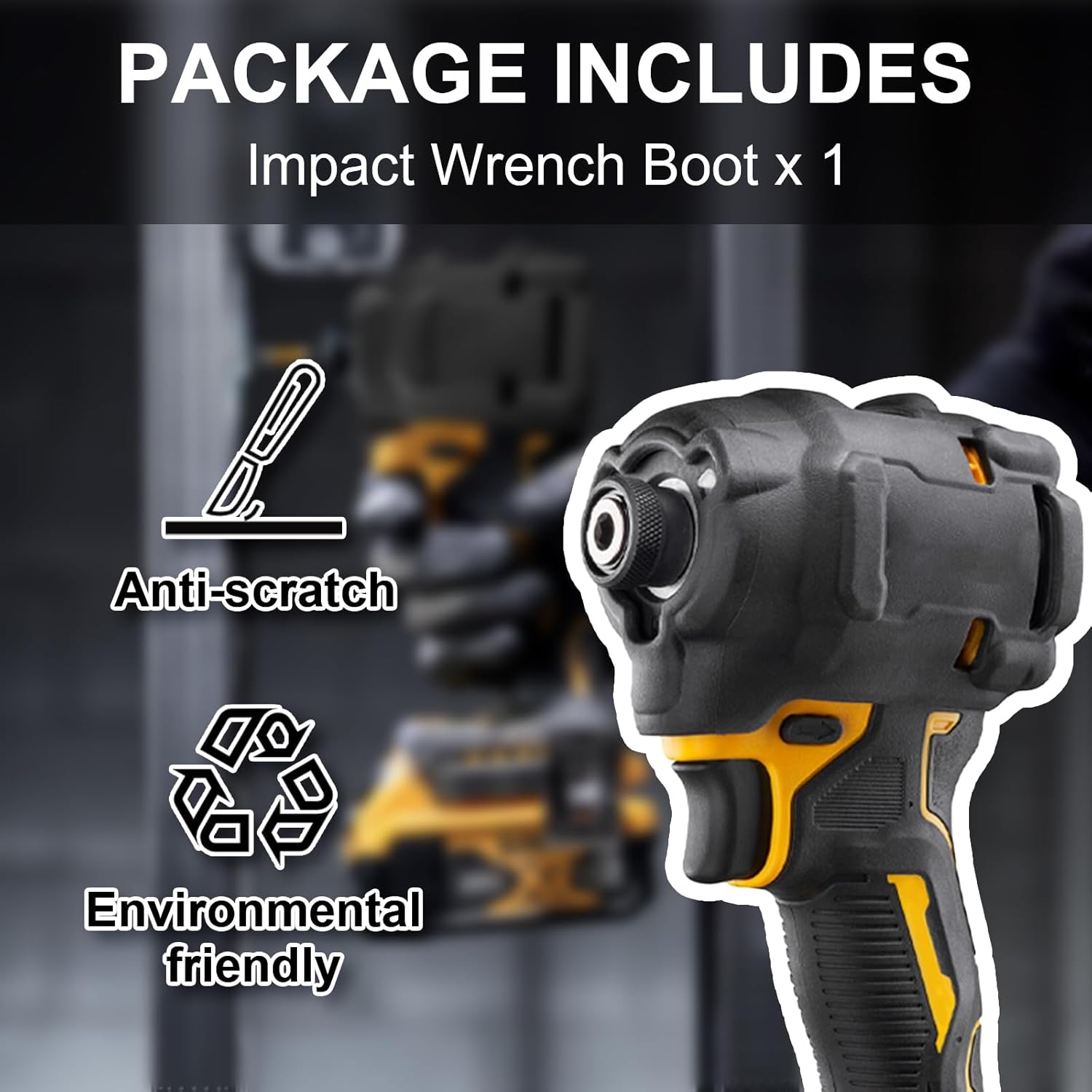 Protective Boot PB850-QZ for DCF850 20V MAX 1/4 inch Cordless Impact Driver