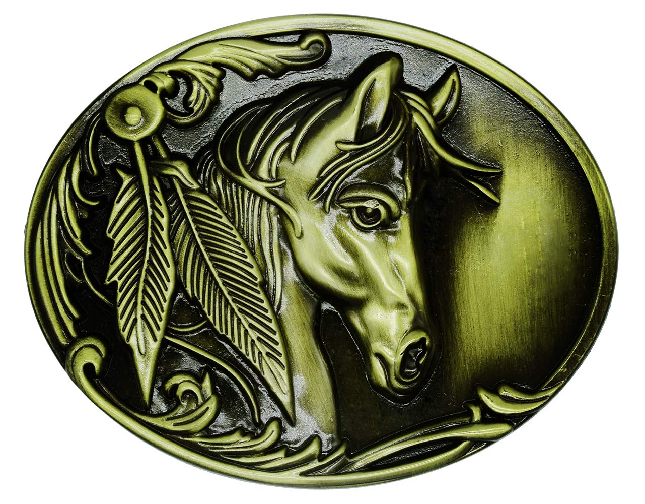 Hebillas de cinturón vaquero occidental Moranse con caballo 3D de metal 5