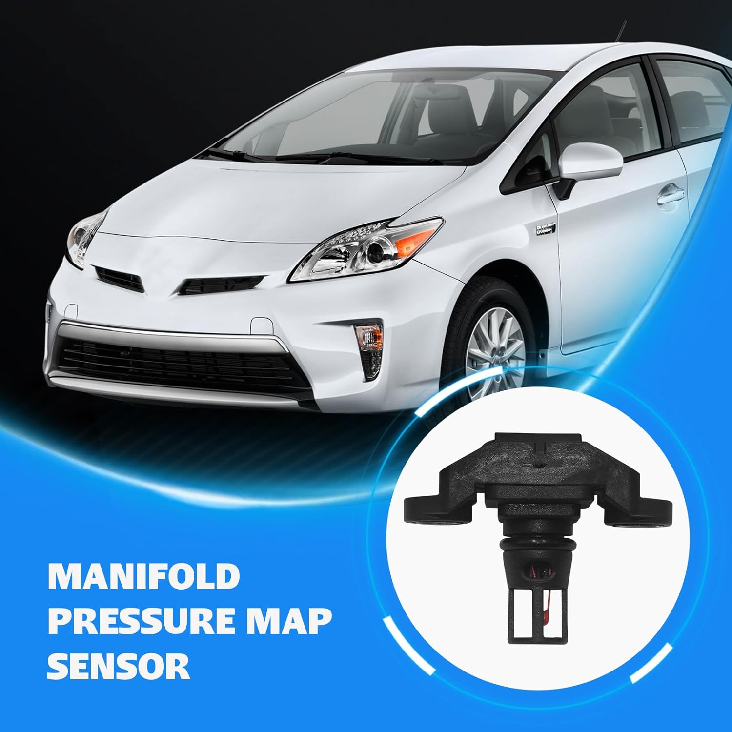 89421-47010 Intake Air Pressure Manifold Absolute Pressure MAP Sensor for Lexus CT200h GS200t GS300 LC500h RX350L RX450hL 2011-2019 Toyota Highlander Prius Sequoia Tundra Replace 5S14637 20122017