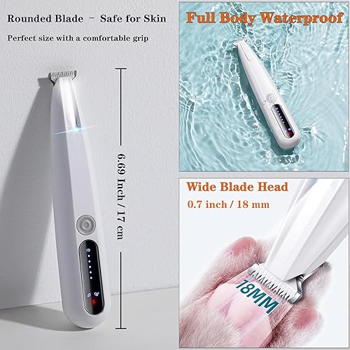 Miniatura 4 de 2025 recortadora de patas de 2 modos para perros y gatos, recortadora eléctrica silenciosa para perros y gatos, cortadora recargable con luz LED, 2