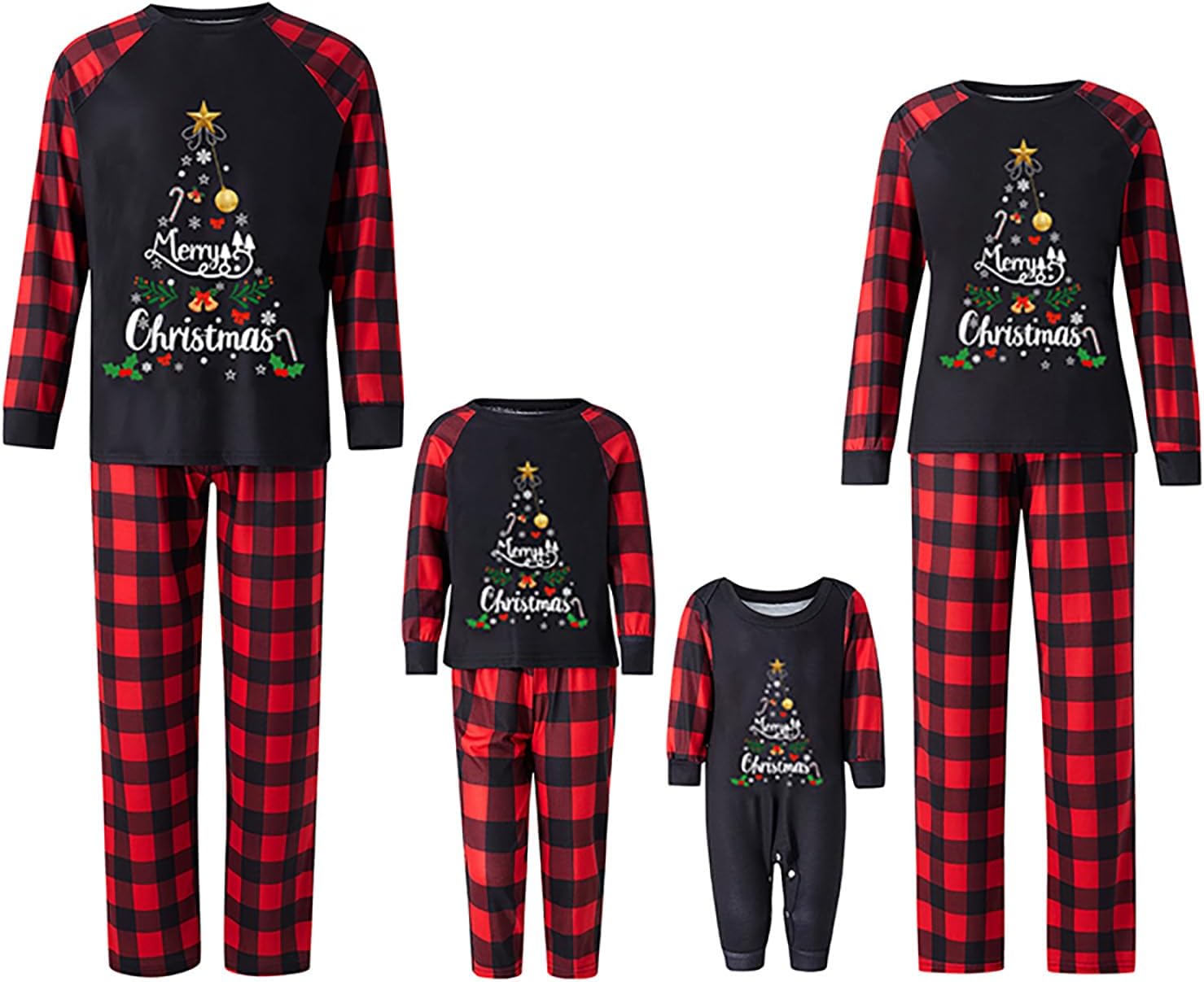 CIYCUIT Family Christmas Pajamas Matching Sets – Buffalo Plaid Holiday PJs for Men, Women, Kids, Baby & Dog - Image 2