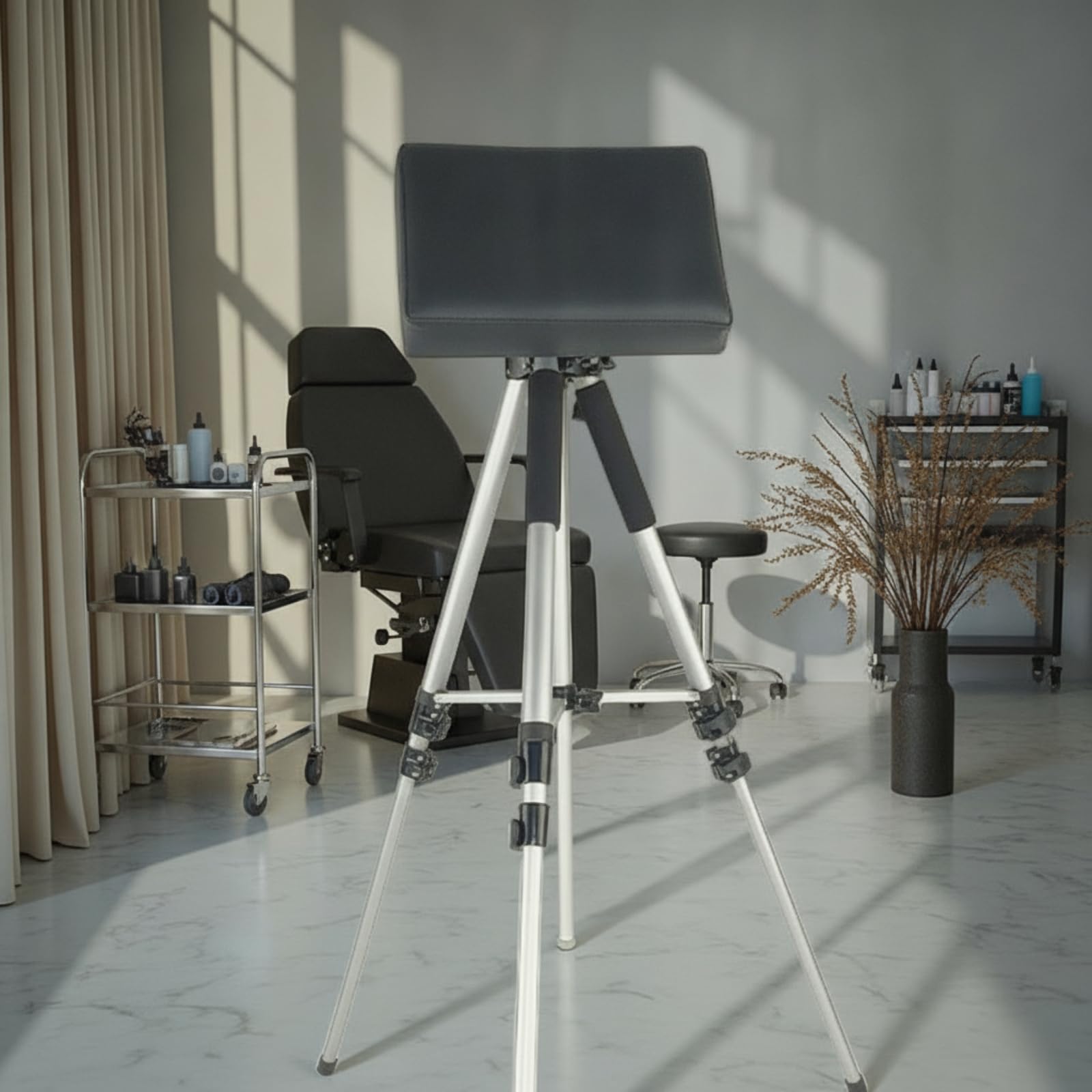 F Fityle Portable Equipment Stand Soporte Trípode Reposabrazos para Maquillaje Permanente Regulable y Orientación Flexible Aluminio de Aviación Portátil Adecuado para Estudio Trabajo