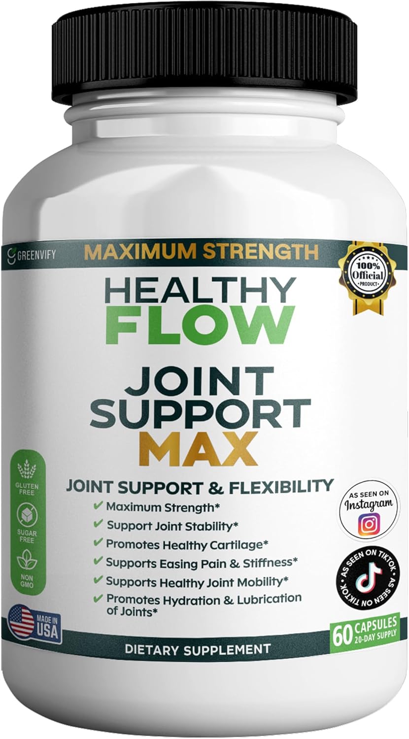 Healthy Flow Joint Support Max, 1500mg Glucosamine, 60 Capsules, Maximum Strength Joint Support Supplement (2)