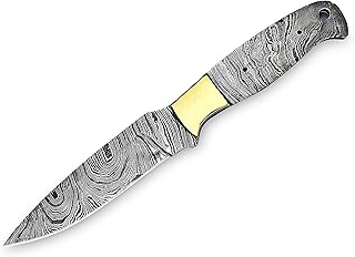 EJOY OUTDOORS Handmade Damascus Steel Blank Blade | Hand Forged full tang knife Steel Blade | Camping Knife Material for Making Knives | HUNT-15 (9 Inches)