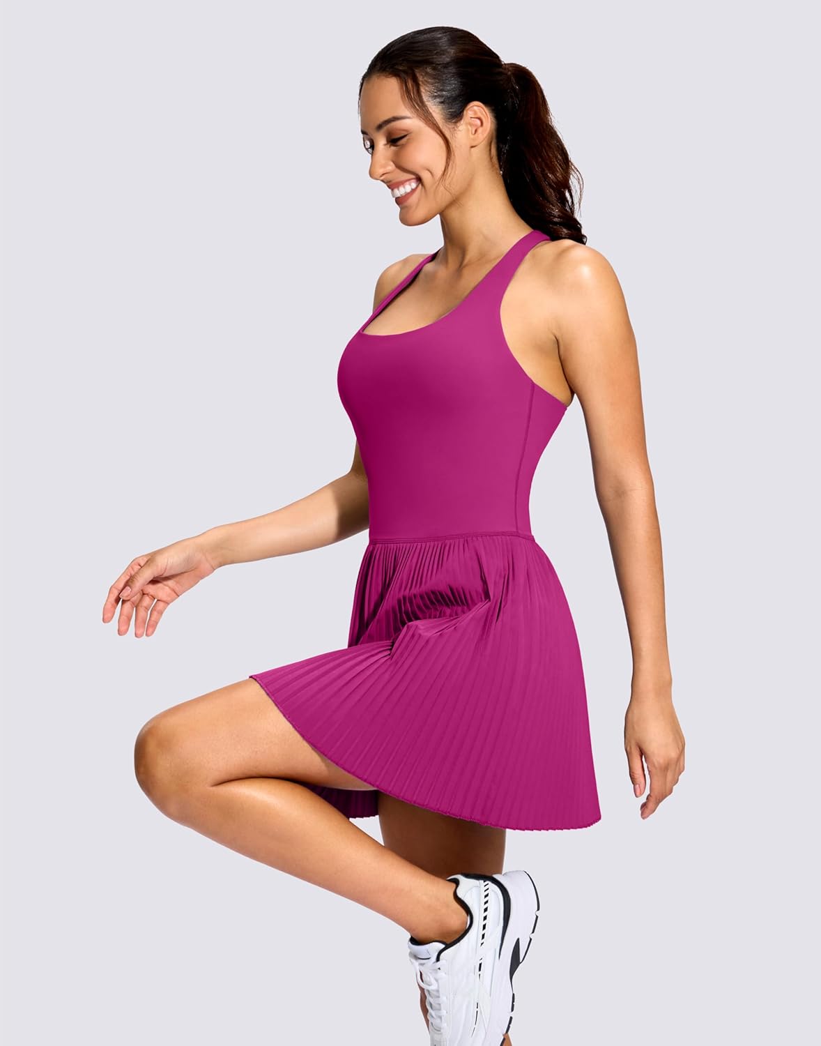 Soothfeel Womens Tennis Dress Athletic Dress with Built-in Bra & Shorts Pockets Pleated Workout Active Sport Golf Dresses - Image 3