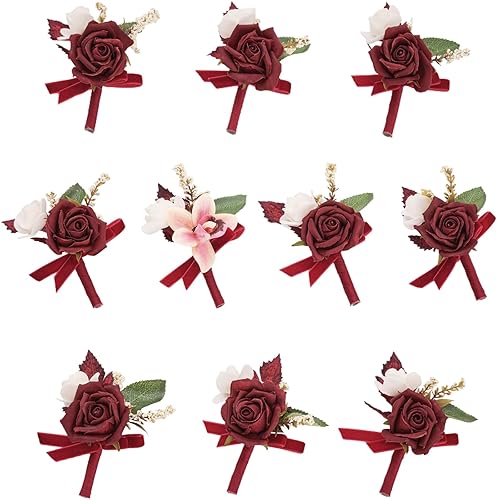 TINGE TIME Boutonniere for Men Wedding,Groom and Best Man Boutonniere