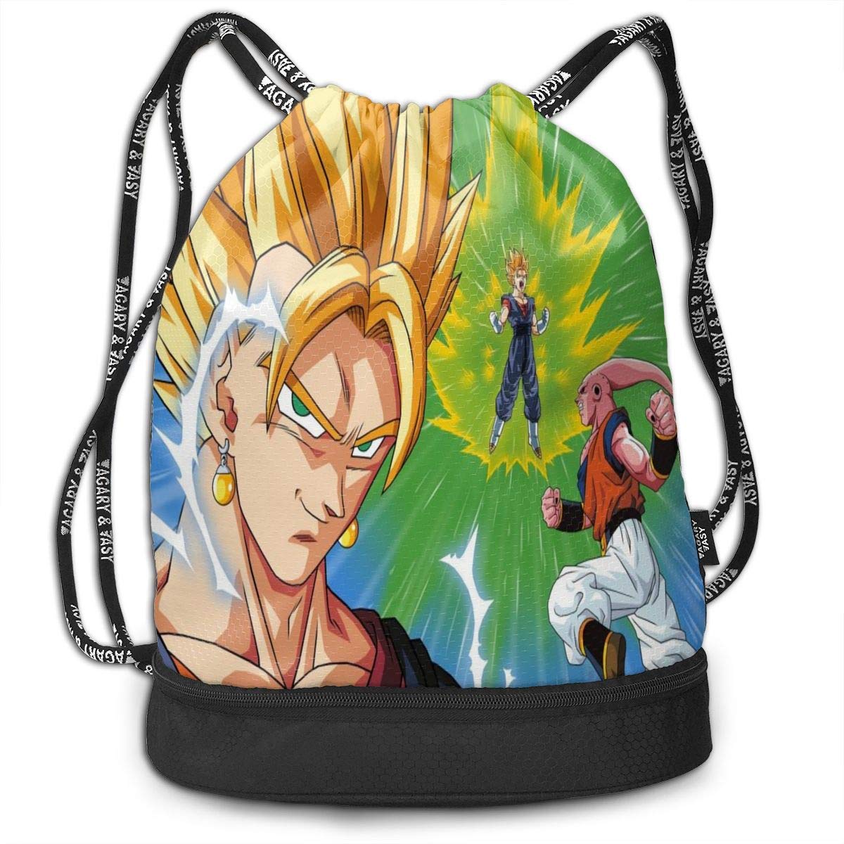 Super Son Goku Fashion Lightweight Multifunction Bundle Backpack Shoulder Bags Outdoor Drawstring Bag for Men/Women