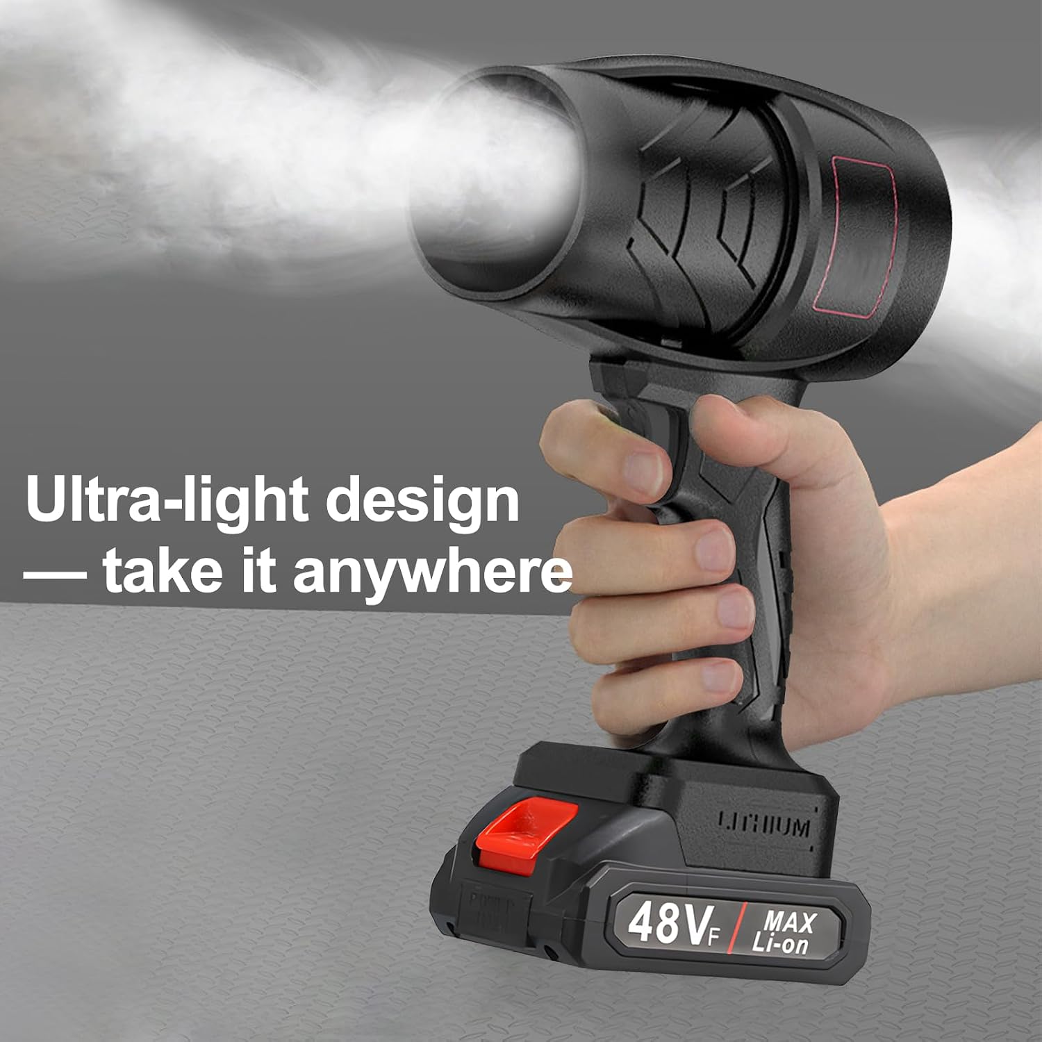 Electric Handheld Cordless Leaf Blower with Batteries & Charger, Lightweight for Patio, Lawn, Yard, Deck Cleaning