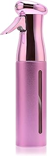 Salon Style Hair Spray Bottle, Fine Mist Continuous Spray Bottle | 10 Oz Luminous Aerosol Free Water Sprayer for Hairstyling, Plants, Cleaning Solutions Dispensing - Purple