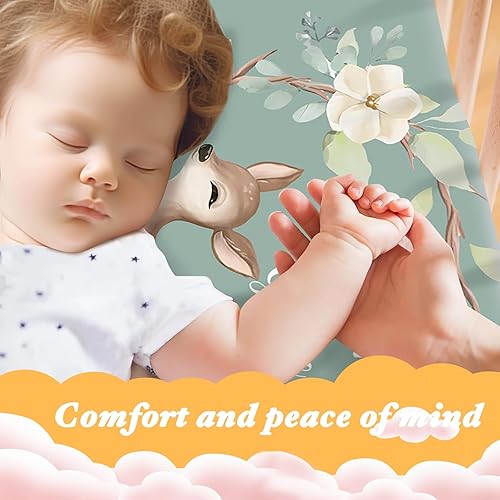 Miniatura 7 de Sábanas verdes personalizadas para cuna, sábana bajera ajustable de bebé con nombre personalizado para funda de colchón de cuna estándar, paquete de