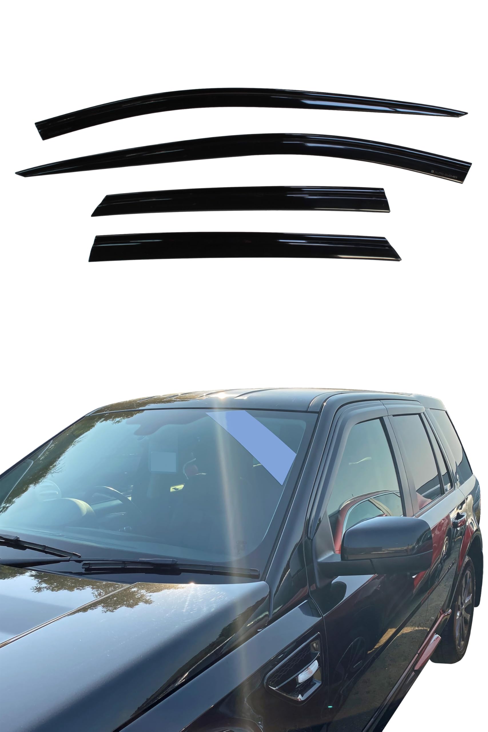 AUTO CLOVER Juego de deflectores de viento para Land Rover Freelander 2 2006-2014 (4 piezas)