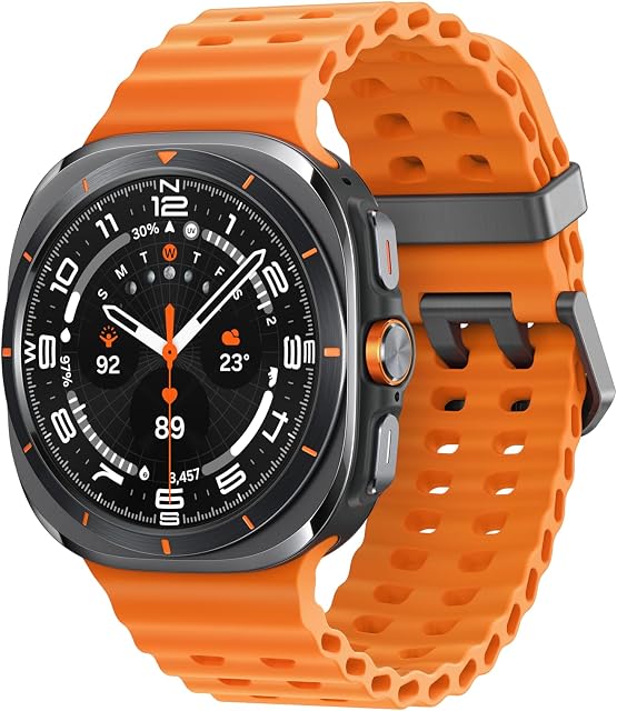 Samsung Galaxy Watch Ultra Smartwatch - 2025 Version, 47mm, Titanium Gray, LTE (CAD Version & Warranty) - Durable Titanium Casing, Cushion Design, Quick Button, AI-Powered Health Monitoring