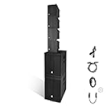 PRORECK Stage Pro 12 8000W Powerful PA Speaker System with 4 Line Array Speakers, Dual 12
