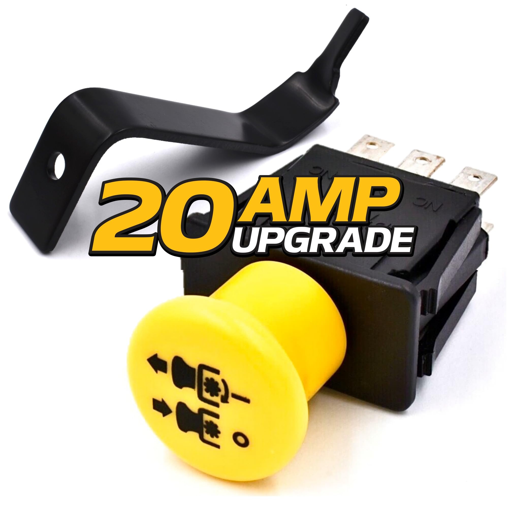 HiTorque 130ftlb (OEM 105) Embrague de hoja BigBearing y interruptor PTO de 20 A compatible con John Deere L120 L130 LA130 LA140 LA145 LA150 LA155 LA165 LA175 G110 Scotts L2048 L2548 1 45 y 15