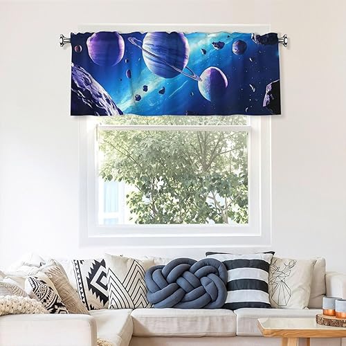 Miniatura 14 de Valances for Windows Kitchen Valance Curtains 54 x 18 Inch Guitarra Pattern Curtain Valance Rod Pocket Window Valances Blocking Light Short Curtain