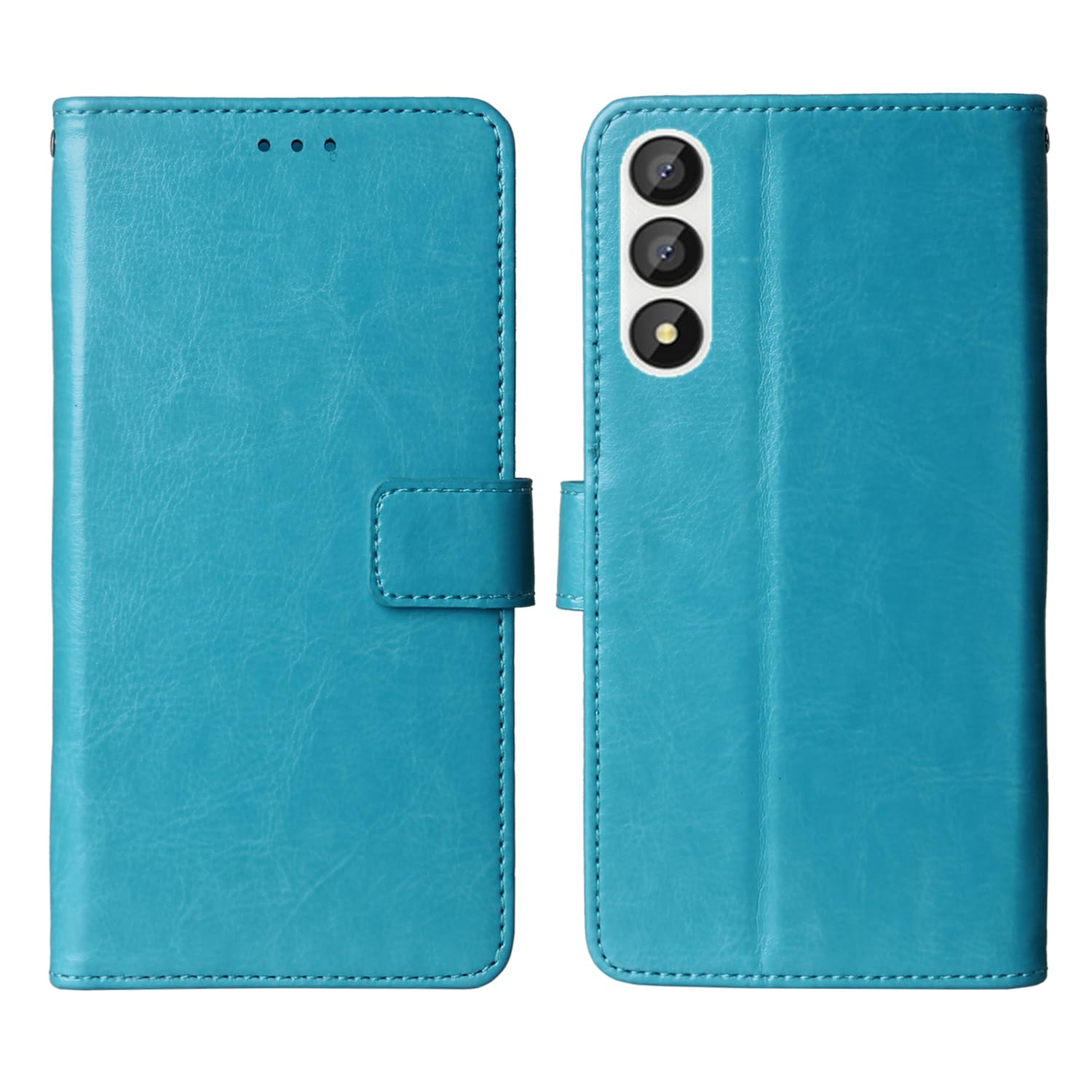 Cheshaoping Premium Flip Leather Case Phone Cover for Vortex CB68 6.74" Business Folio Protector Protection Wallet Stand Card Slots (Blue)