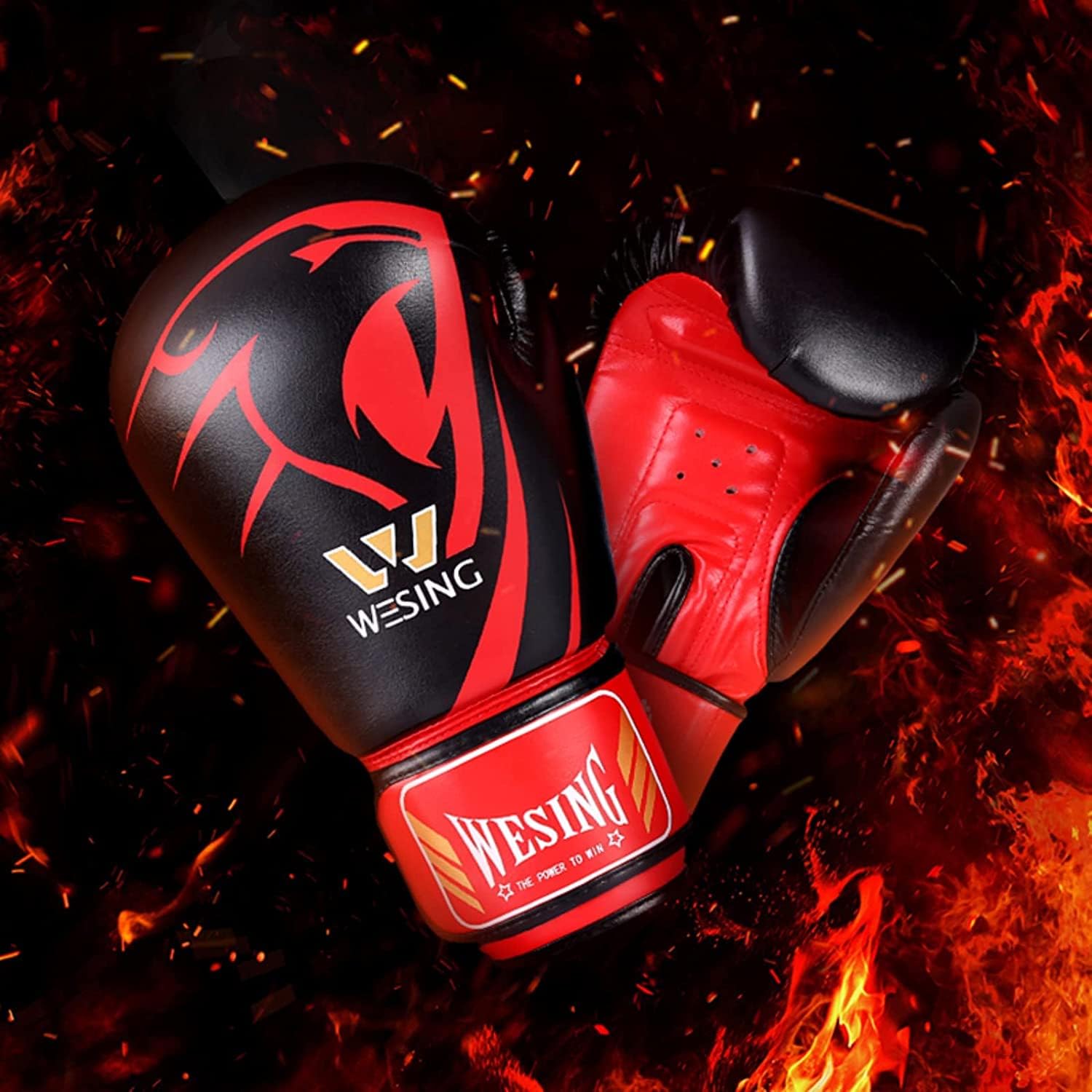 Wesing Kids Professional Boxing Gloves Men Women Boxing Gloves Kickboxing Sparring Workout Training Gloves for Adult Kid