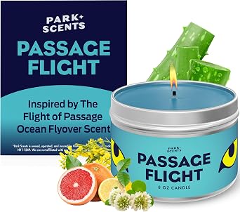 Park Scents Passage Flight Candle - Super Accurate Smell of the Ocean Scene in Flight of Passage Ride - Soy Blend Vegan and Cruelty Free - Handmade in the USA | 8 oz. tin