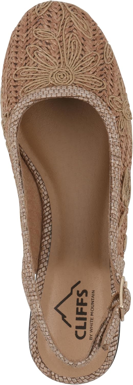 Cliffs by White Mountain Women's Cushioned Boris Slingback Wedge