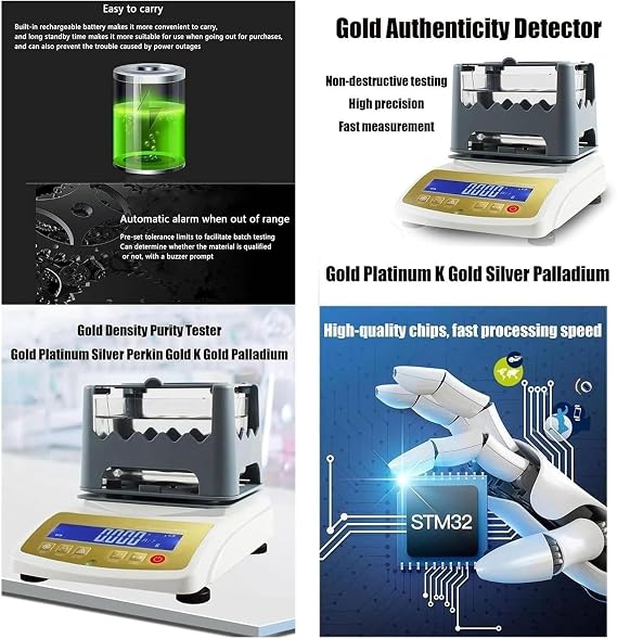 Gold K Value Purity Tester Electronic Precious Metal Authenticity Analyzer Professional Fineness Detector Machine(1200K)