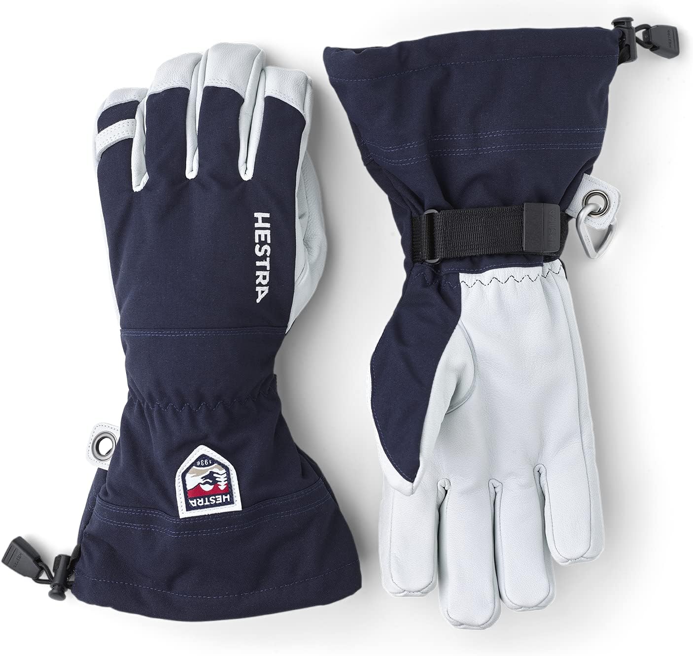 Hestra Army Leather Heli Ski Glove, 5-Finger Snow Glove for Skiing & Snowboarding for Men & Women