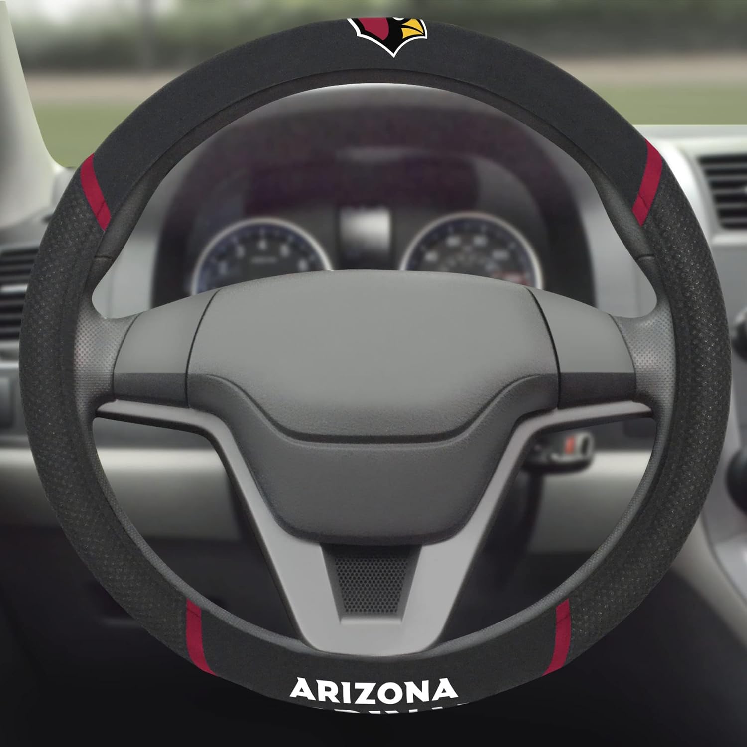 FANMATS NFL Unisex-Adult Embroidered Steering Wheel Cover