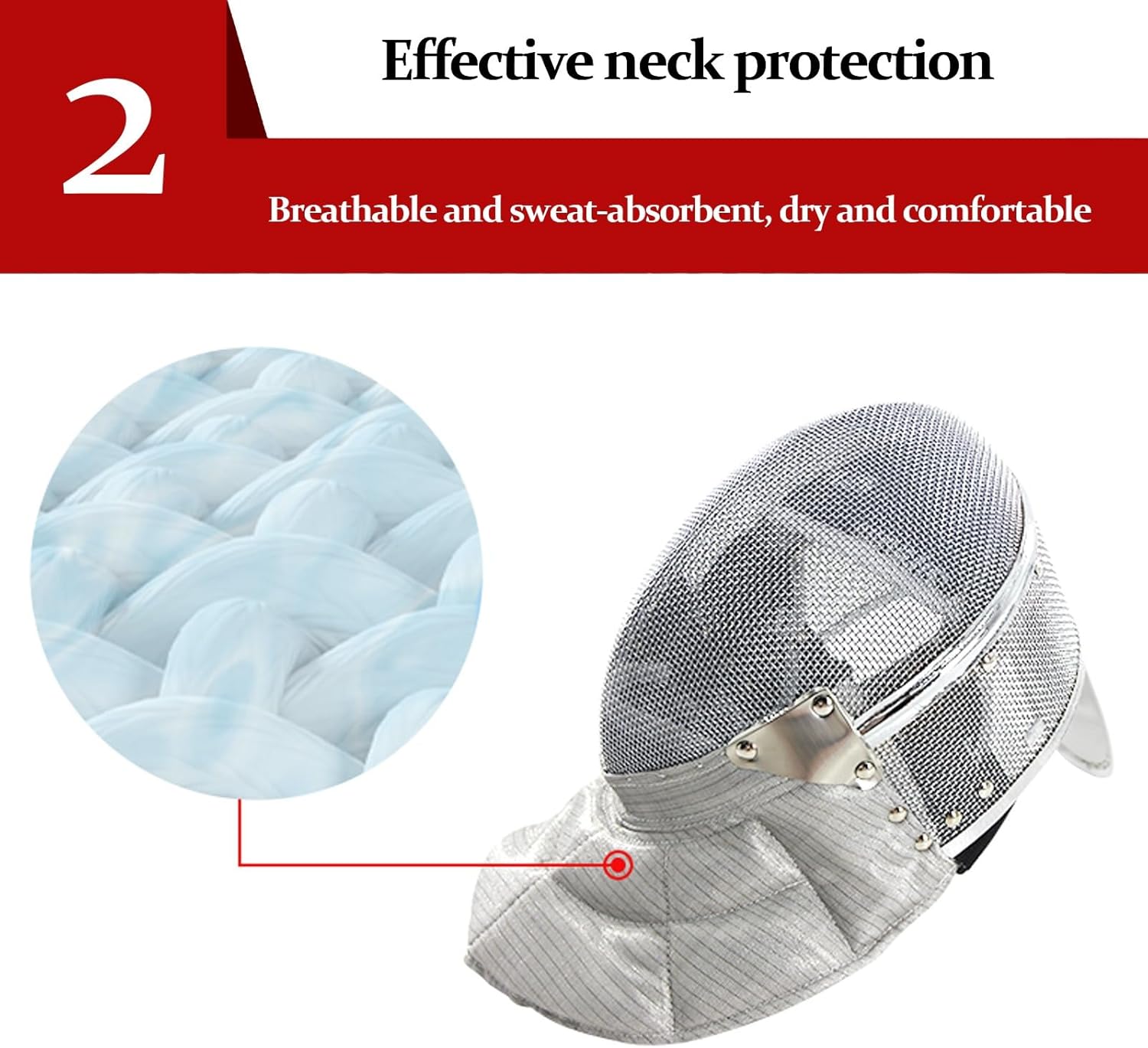 900N Fencing Mask Fencing Saber Mask, Comfortable Fencing Protective Gear Lightweight - Fencing Helmet(X-Large)