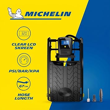 Michelin MC12209 Dijital Basınç Göstergeli Çift Pistonlu Ayak Pompası