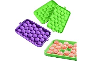 Ice Tray, Round Ice Trays, 2-Pack Small Round Ice Trays, Silicone Small Ice Ball Trays