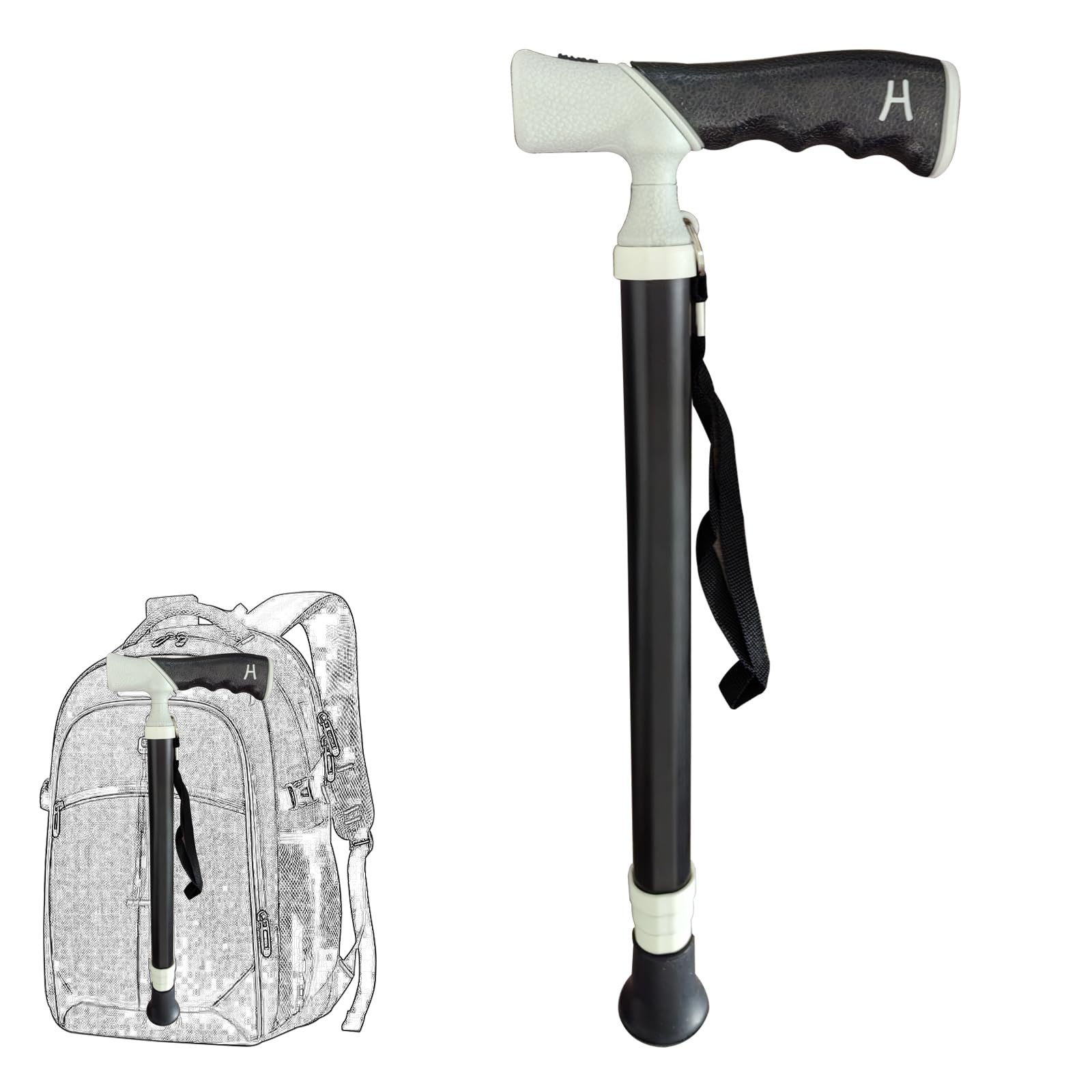 Pali da trekking bastoncino da escursionismo a doppia scopi -Plani da trekking regolabili regolabili leggeri design di viaggio compatto(1PC)