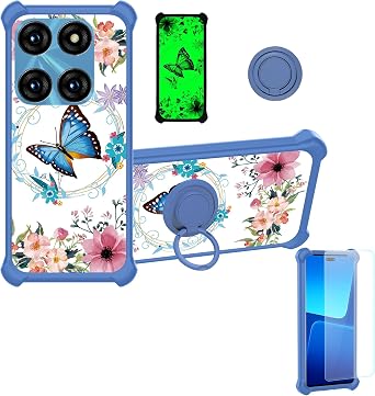 Case Compatible for AllCall Hero 20 MAX Phone Case Cover [with 1* Tempered Glass Screen Protector][Hard PC + Soft Silicone][Ring Support] [Luminous Effect] YGL-LHD
