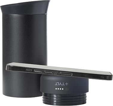 TYLT Professional Series Smart Coffee Mug 12oz Temperature Control Beverage Warmer with Wireless Fast Charging Technology USB-C Powered Multiple Temperature Settings LED Display Black