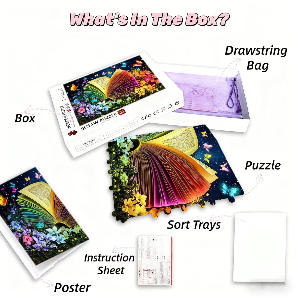 Puzzle 2000 sztuk Dorośli Kwiat Zestaw puzzli Motyl dla dorosłych 99 x 70 cm, kolorowe, klasyczne Wyzwanie edukacyjne Superior Zabawki dla Mężczyzn Wyzwanie Zabawki Rodzinny Prezent Dekoracja