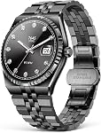 SOUYIE Luxury Smart Watch, 1.32" AMOLED Display, Bluetooth 5.4 Calling, Stainless Steel Strap, 160+ Sports Modes, Fitness Tracker with Heart Rate/SpO2/Stress/Sleep Monitor, for iOS/Android, 40mm Gold