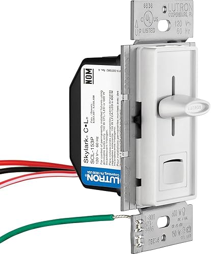 Vista 8 de Lutron Skylark LED+ - Interruptor de atenuación para bombillas LED regulables, halógenas e incandescentes 150 W/un solo polo o 3 vías Gris