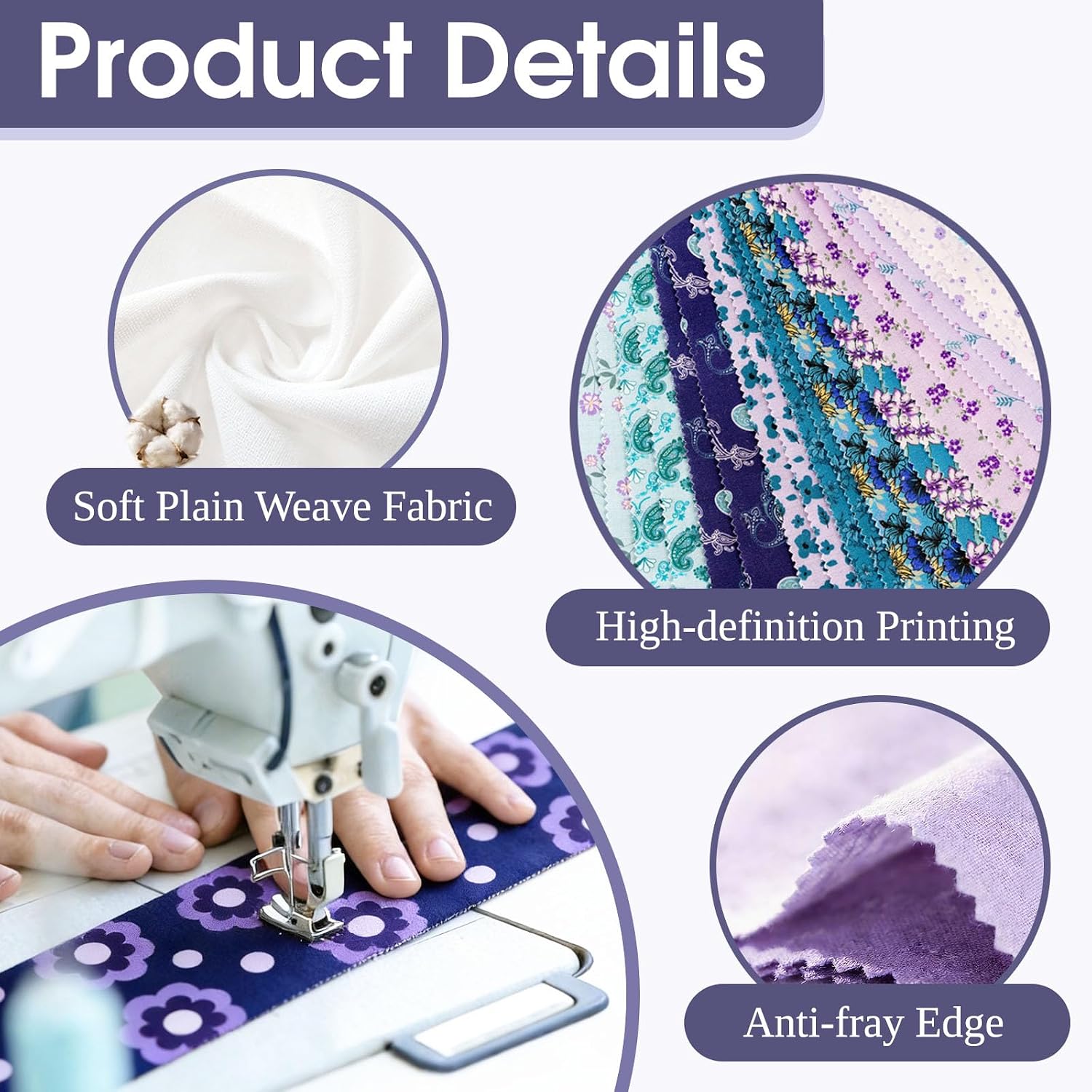Jelly Roll Fabric,40 Pcs Cotton Fabric Strips for Quilting,2.5"x 45" Pre-Cut Cotton Strips Bundle for Sewing Supplies,Quilt,Patchwork,Bag,Jelly Roll Blanket, Purse, DIY-Mystic Garden