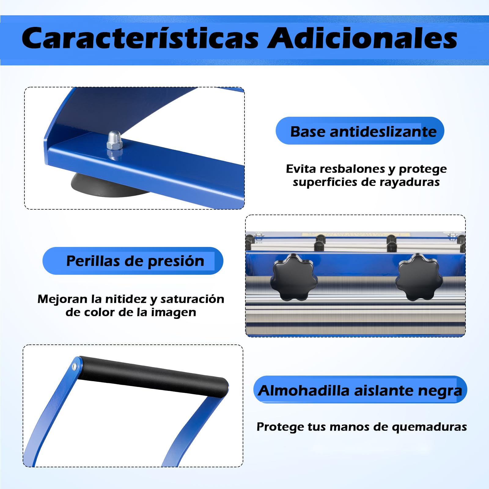 OUKANING 6 en 1 Prensa Térmica para Tazas 8-30oz Sublimacion Tazas Maquina 600W Control de Temperatura y Tiempo, Máquina de Prensado de Tazas, Prensa de Calor para Tazas de cerámica/vidrio/metal(Azul)
