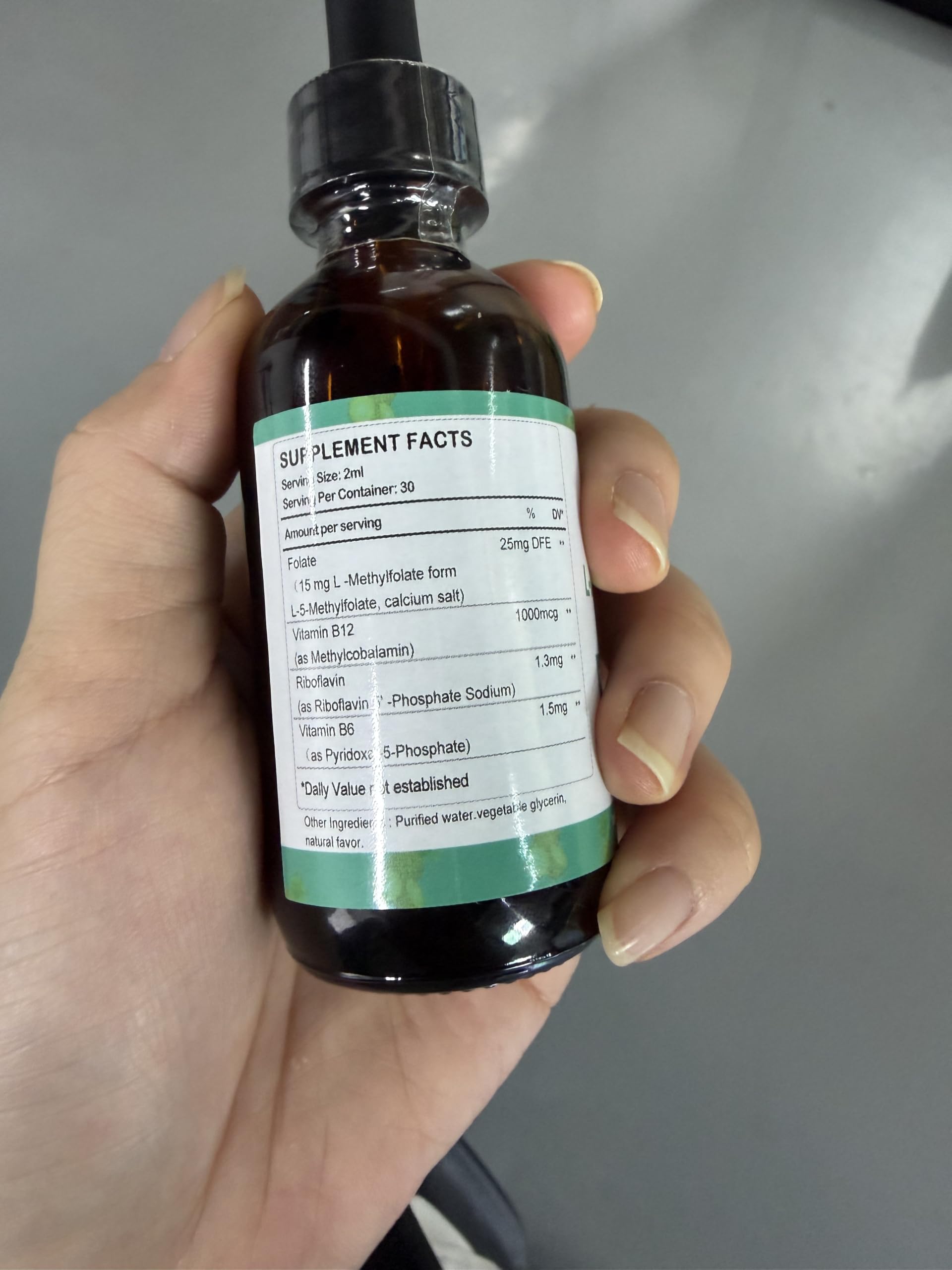 L Methylfolate 15mg Liquid Drops, 5-MTHF Plus Methyl B12 for Adults & Kids — Amazon image 9