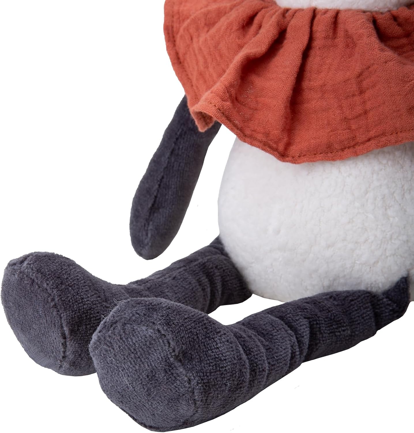 Stuffed Animal Organic Cotton Baby Plush Toys, 9” Organic Sitting Panda with Rattle Soft Cuddly Toy for Boys and Girls